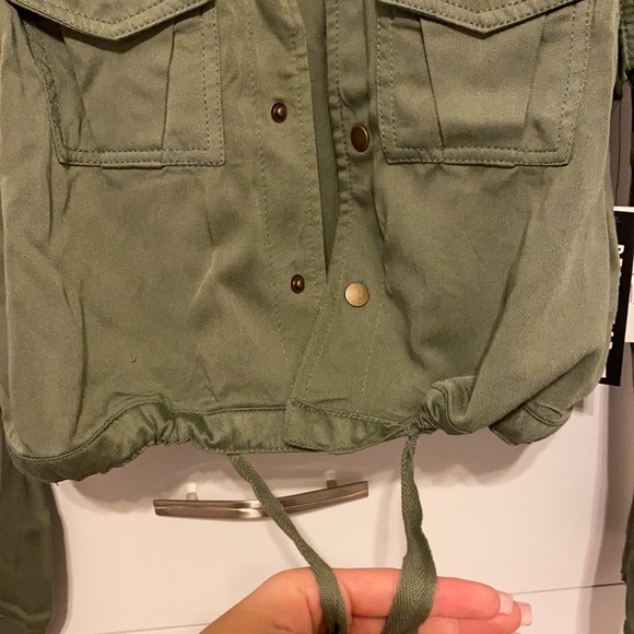 NWT Olive Green Shirt Jacket - Picture 8 of 8
